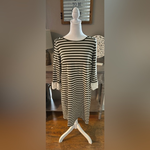 Talbots Striped Cotton Dress - Picture 1 of 6